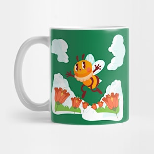 Bee Flower Hand drawn Mug